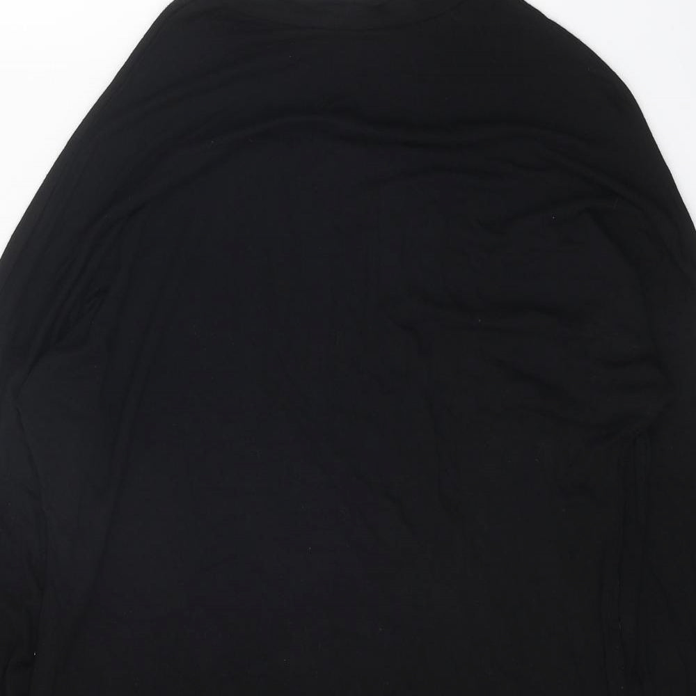 Boohoo Womens Black Polyester A-Line Size 10 Round Neck Pullover