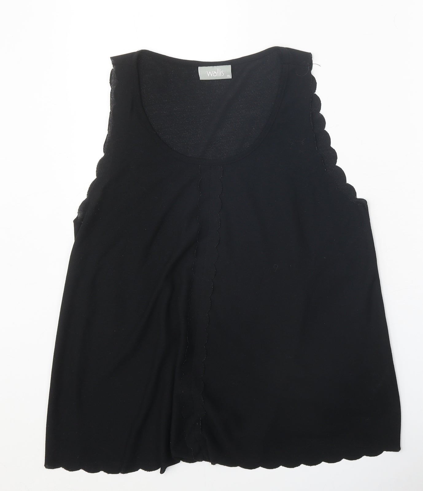 Womens UK Size 14 Wallis Black Basic Tank