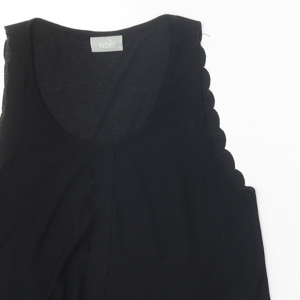 Womens UK Size 14 Wallis Black Basic Tank