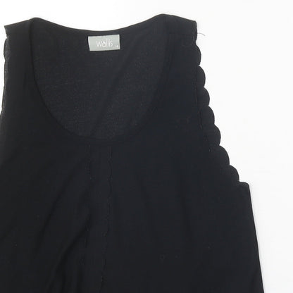 Womens UK Size 14 Wallis Black Basic Tank