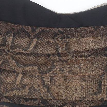 Womens UK Size L Zara Brown Cropped Tank
