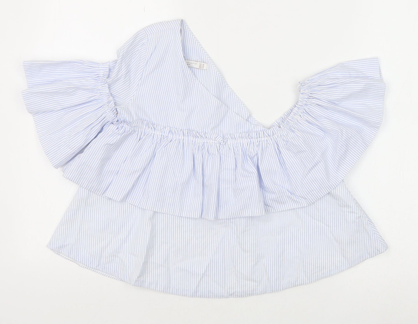 Womens UK Size XS Zara Blue Basic Blouse