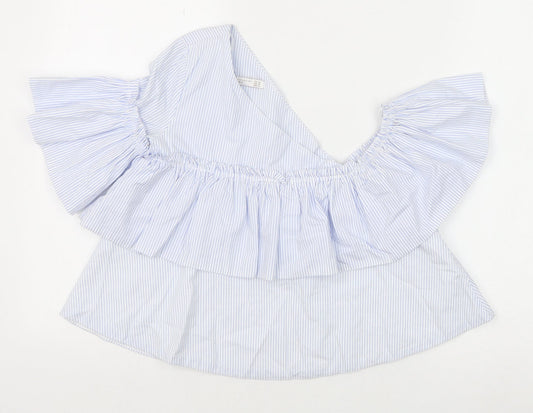 Womens UK Size XS Zara Blue Basic Blouse