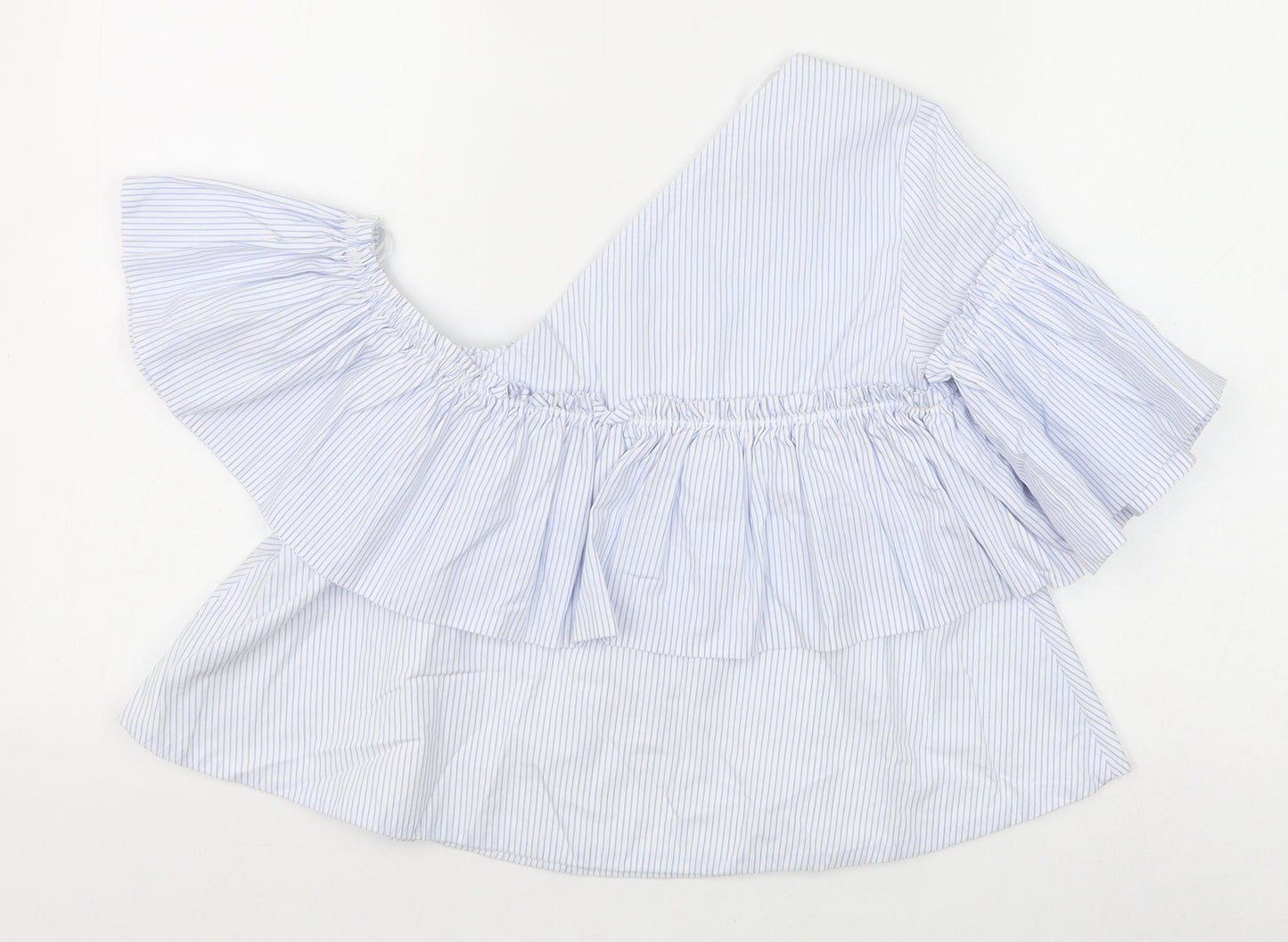 Womens UK Size XS Zara Blue Basic Blouse