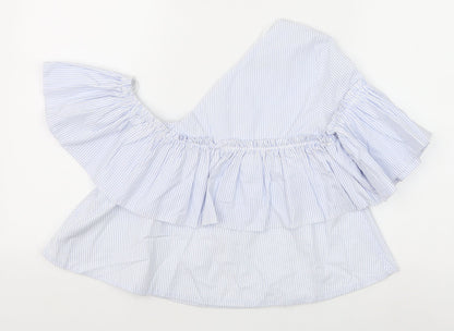 Womens UK Size XS Zara Blue Basic Blouse