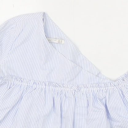 Womens UK Size XS Zara Blue Basic Blouse