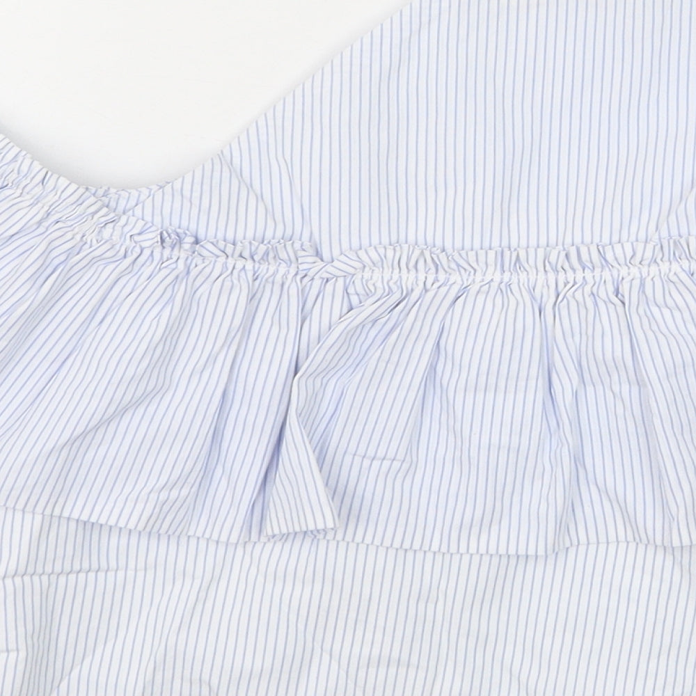 Womens UK Size XS Zara Blue Basic Blouse