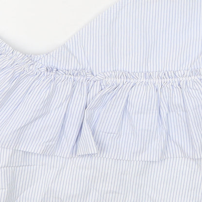 Womens UK Size XS Zara Blue Basic Blouse