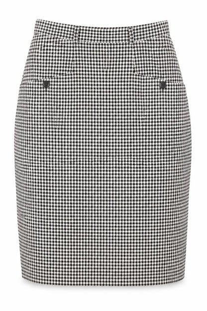 Kays Womens Black Check Polyester Straight & Pencil Skirt Size 12 Zip