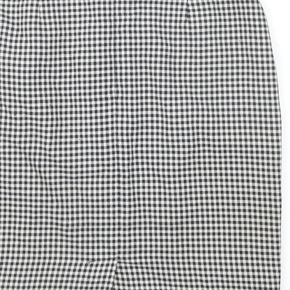 Kays Womens Black Check Polyester Straight & Pencil Skirt Size 12 Zip