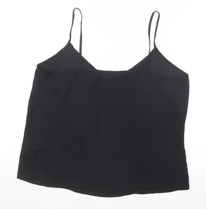 F&F Womens Black Polyester Camisole Tank Size 14 V-Neck
