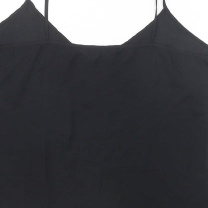 F&F Womens Black Polyester Camisole Tank Size 14 V-Neck