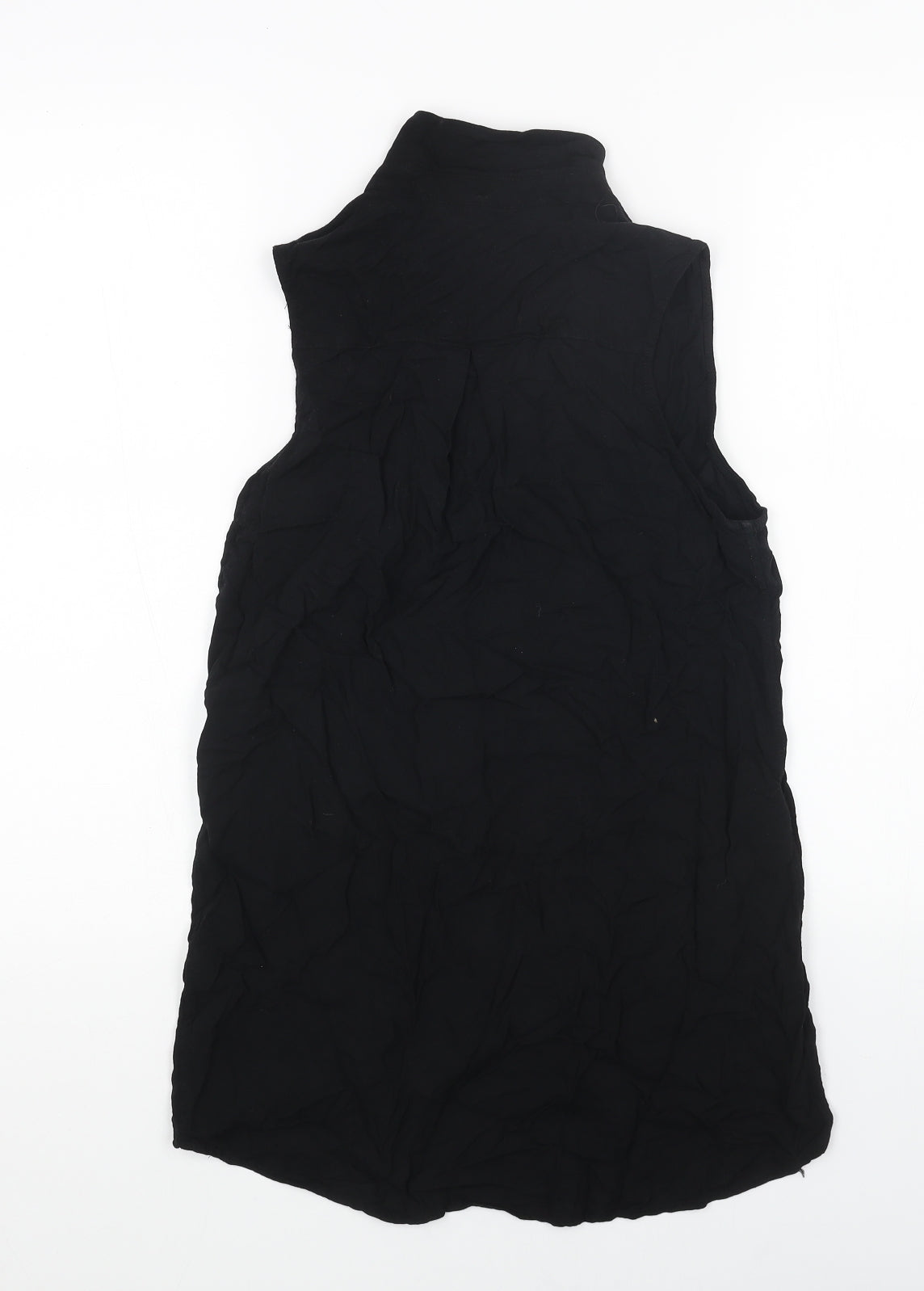 Womens UK Size 8 H&M Black Basic Button-Up