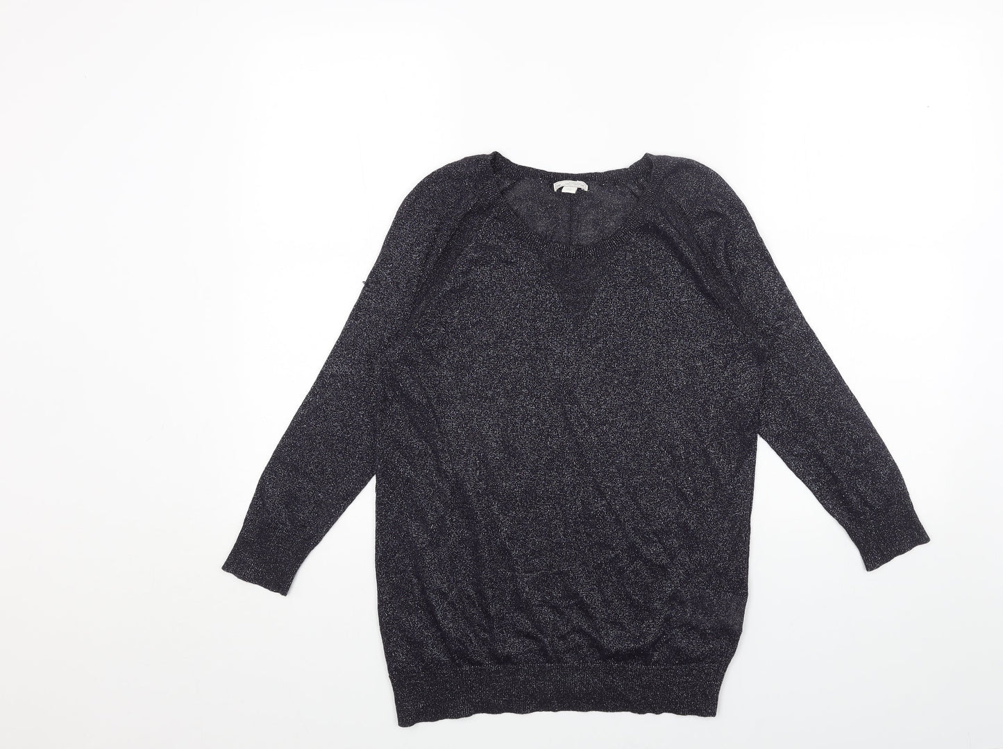 Gap Womens Blue Round Neck Cotton Pullover Jumper Size S