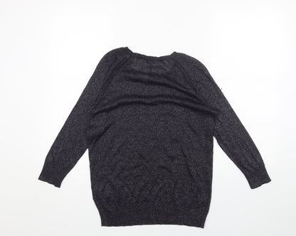 Gap Womens Blue Round Neck Cotton Pullover Jumper Size S