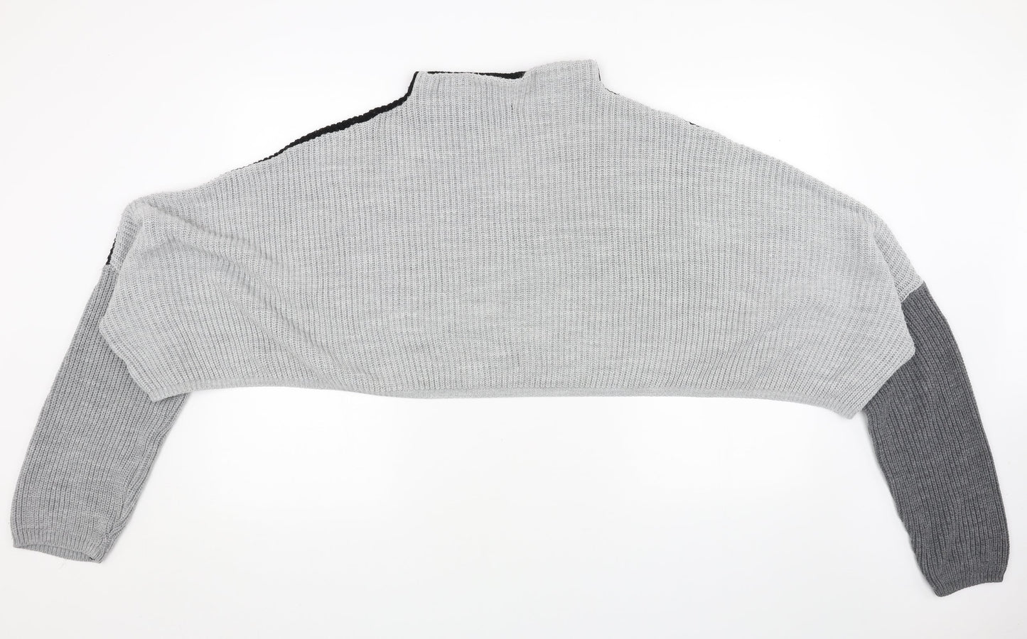Womens UK Size M PRETTYLITTLETHING Grey Pullover Jumper