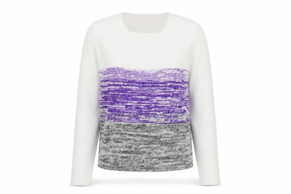 The Sweater Shop Womens White Round Neck Acrylic Pullover Jumper Size M