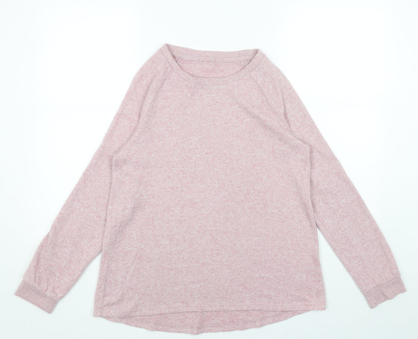 Primark Womens Pink Round Neck Polyester Pullover Jumper Size S