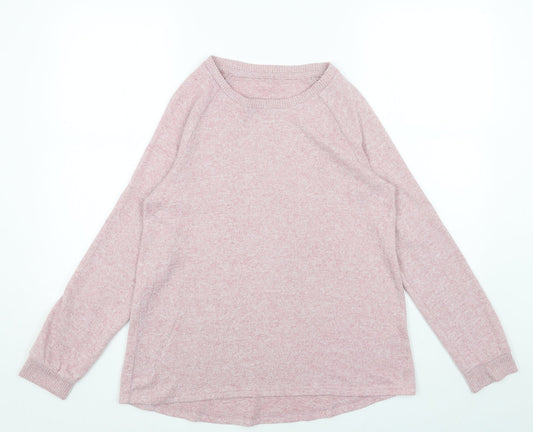 Primark Womens Pink Round Neck Polyester Pullover Jumper Size S