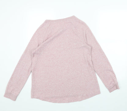Primark Womens Pink Round Neck Polyester Pullover Jumper Size S