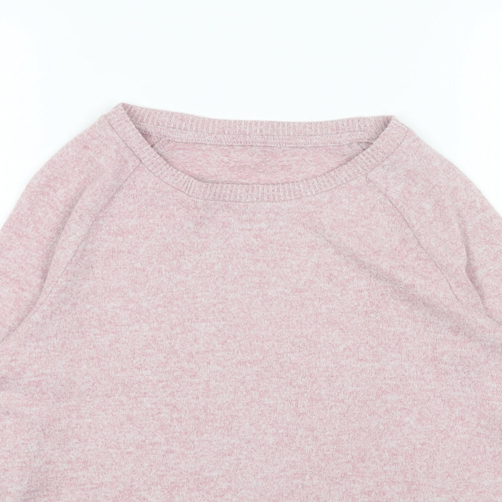Primark Womens Pink Round Neck Polyester Pullover Jumper Size S