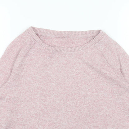 Primark Womens Pink Round Neck Polyester Pullover Jumper Size S
