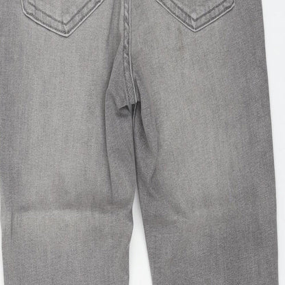 Denim & Co. Womens Grey Cotton Skinny Jeans Size 8 L25 in Regular Button