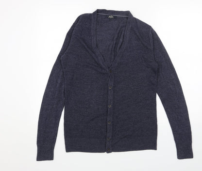 Womens UK Size S Easy Blue Cardigan Jumper