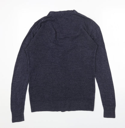 Womens UK Size S Easy Blue Cardigan Jumper