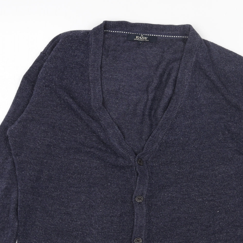 Womens UK Size S Easy Blue Cardigan Jumper