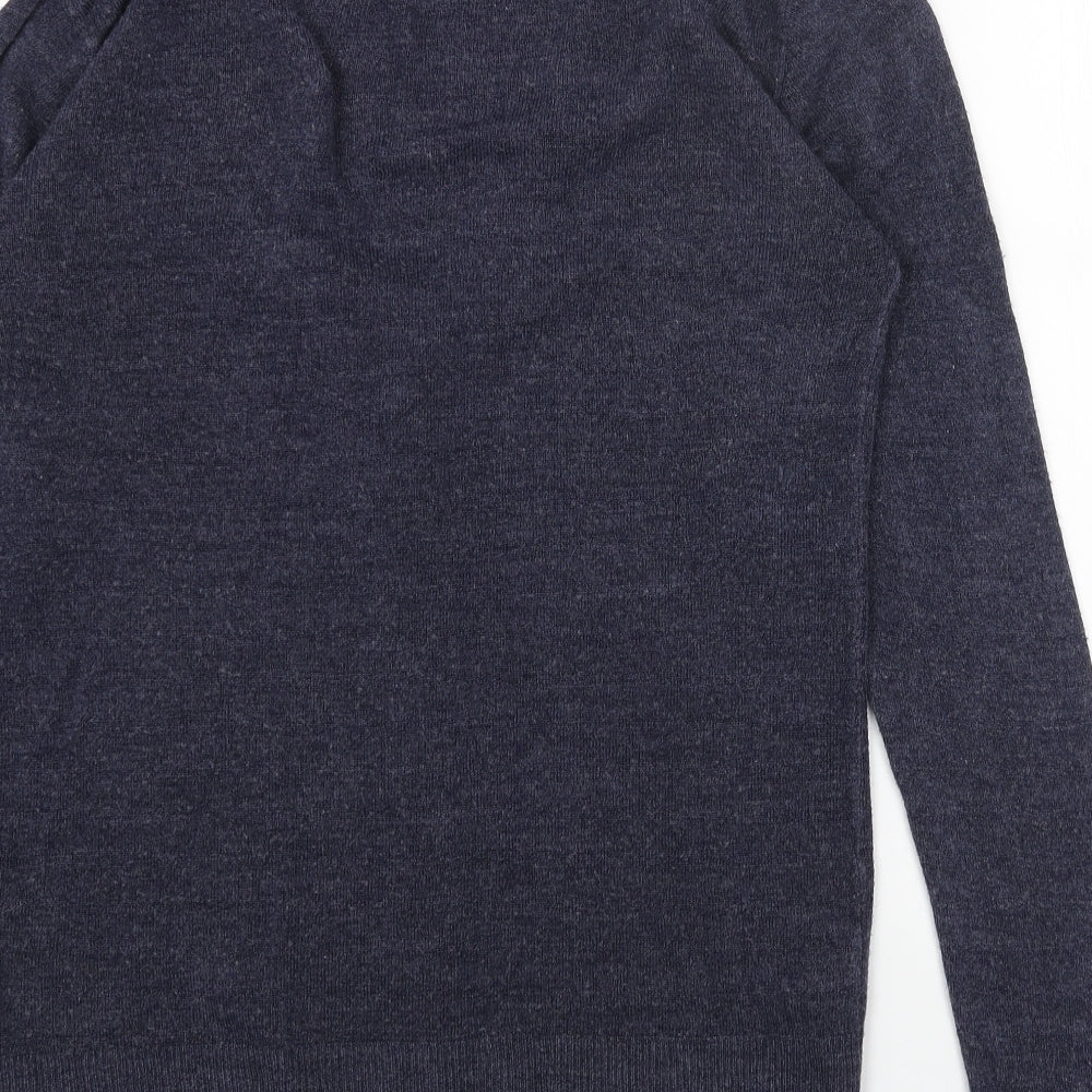 Womens UK Size S Easy Blue Cardigan Jumper