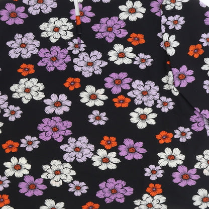 TU Womens Multicoloured Floral Polyester Basic Blouse Size 8 Round Neck