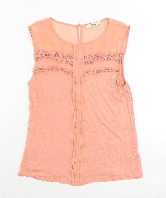 Womens UK Size L Oasis Pink Basic Tank