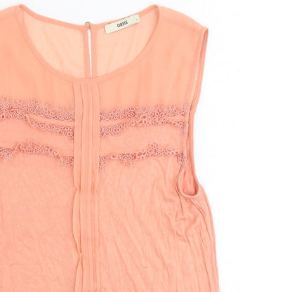 Womens UK Size L Oasis Pink Basic Tank