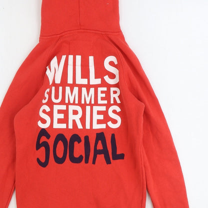 Womens UK Size 8 Jack Wills Red Pullover Hoodie