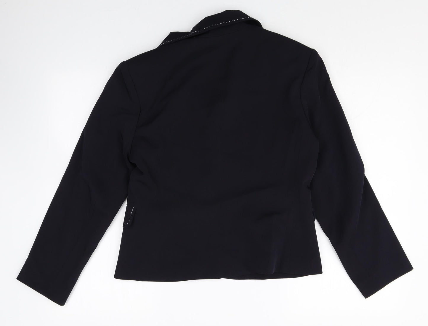 Cleo Womens Black Polyester Jacket Blazer Size 10
