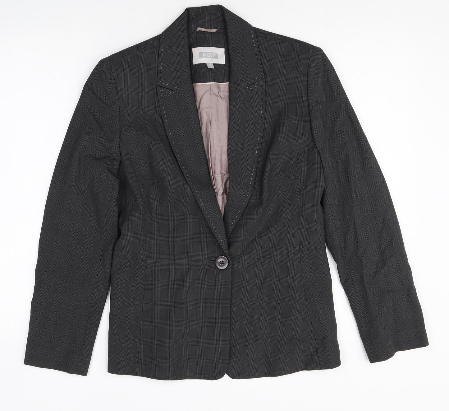 NEXT Womens Grey Polyester Jacket Blazer Size 10