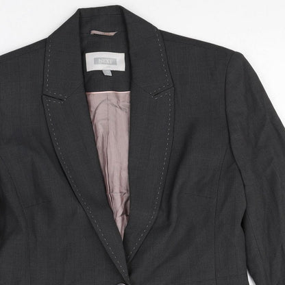 NEXT Womens Grey Polyester Jacket Blazer Size 10