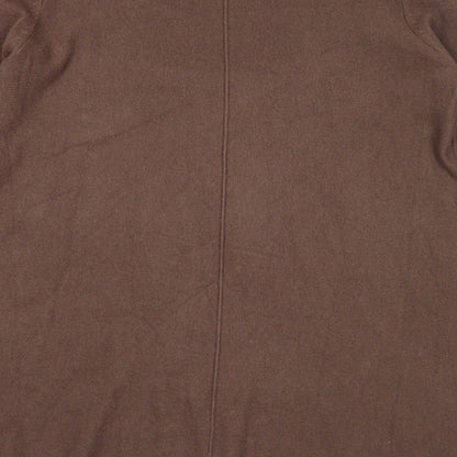 E-Woman Womens Brown Viscose A-Line Size S Round Neck Pullover