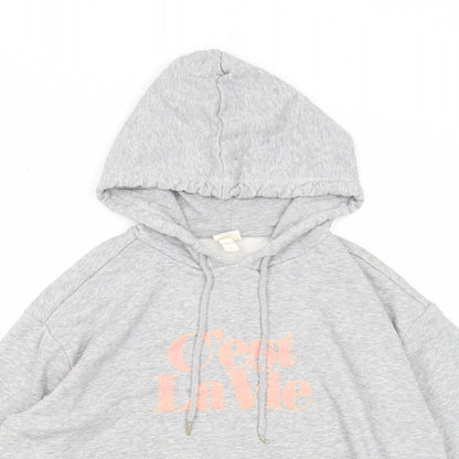 H&M Womens Grey Cotton Pullover Hoodie Size S Pullover - C'est La Vie