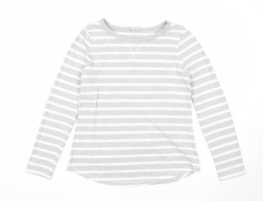 Gap Womens Grey Striped Cotton Pullover Sweatshirt Size M Pullover