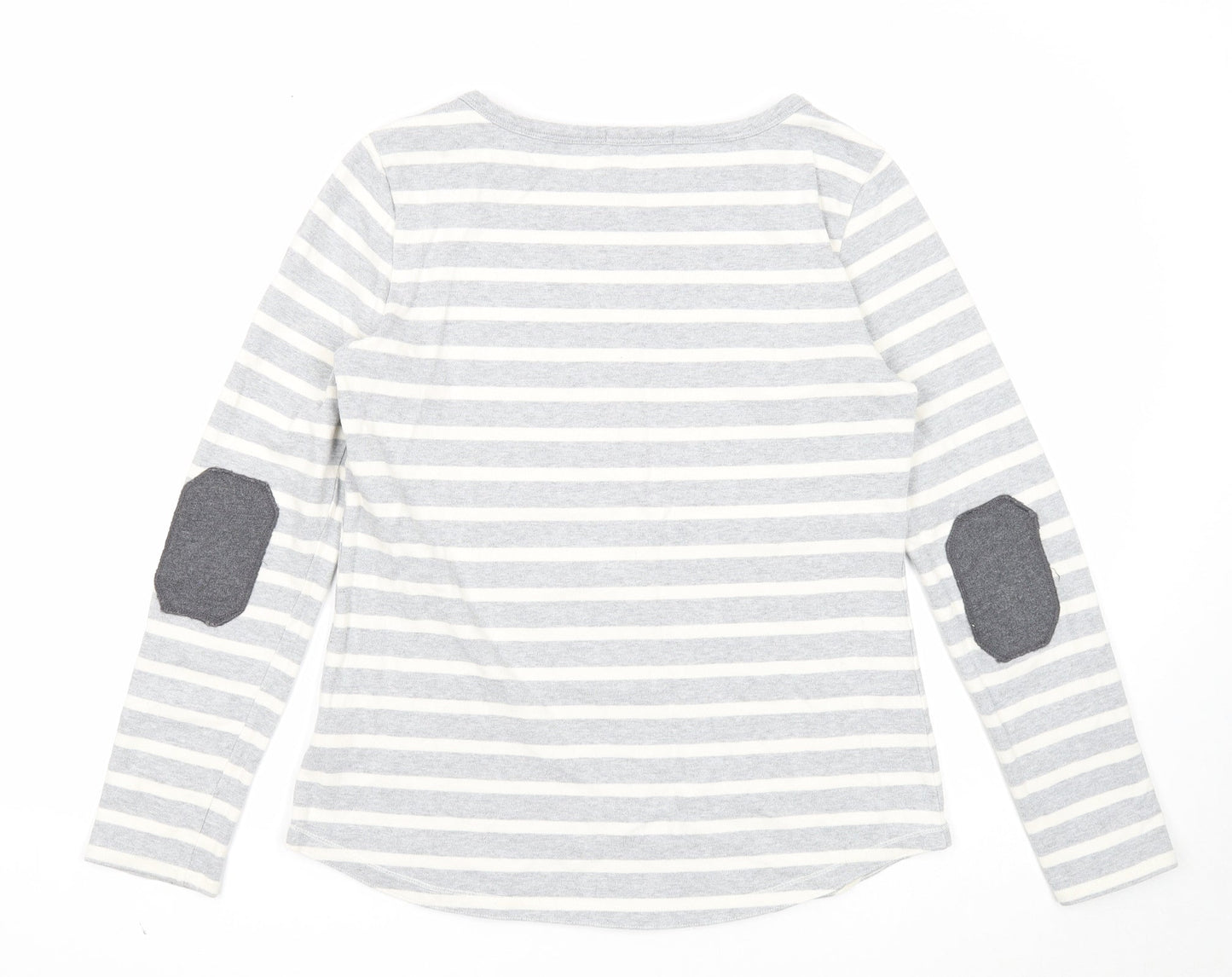 Gap Womens Grey Striped Cotton Pullover Sweatshirt Size M Pullover