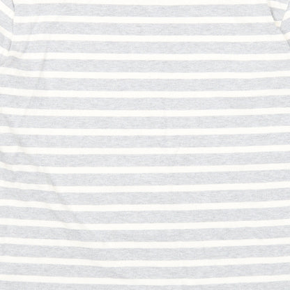 Gap Womens Grey Striped Cotton Pullover Sweatshirt Size M Pullover