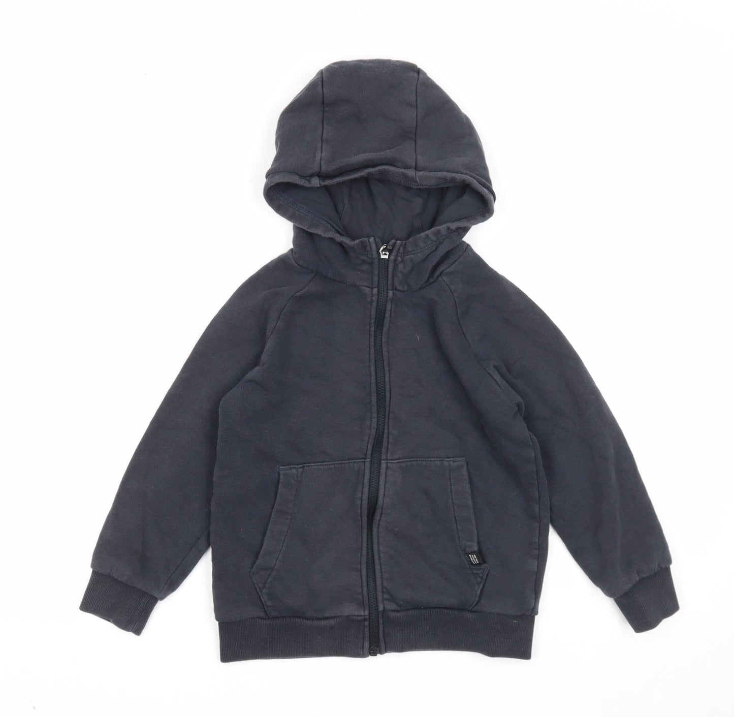 NEXT Boys Blue Cotton Full Zip Hoodie Size 6 Years Zip