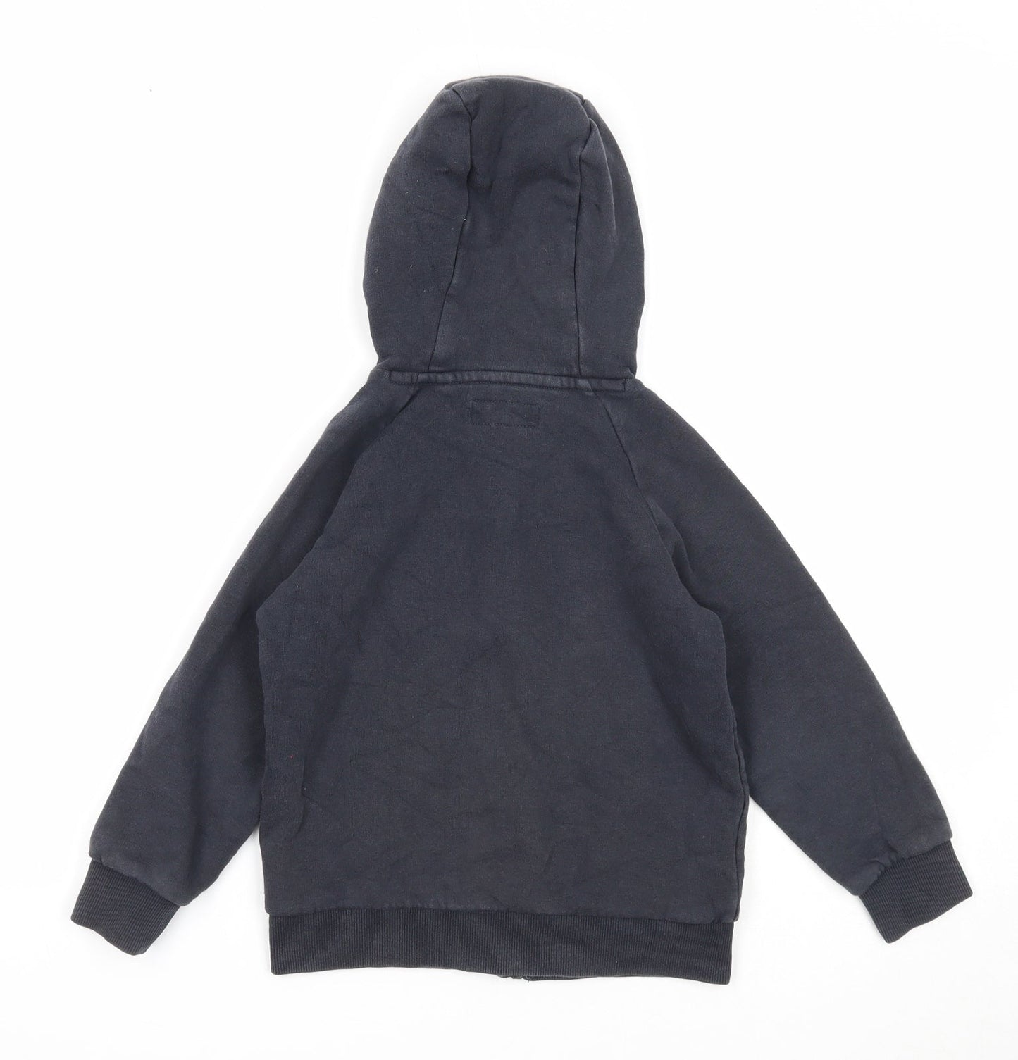 NEXT Boys Blue Cotton Full Zip Hoodie Size 6 Years Zip