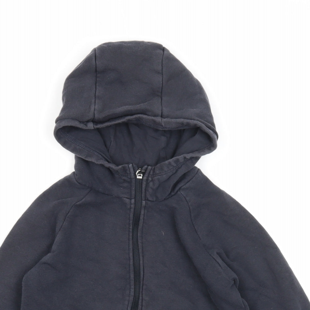 NEXT Boys Blue Cotton Full Zip Hoodie Size 6 Years Zip