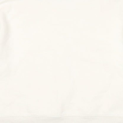Oasis Womens White Cotton Pullover Sweatshirt Size L Pullover