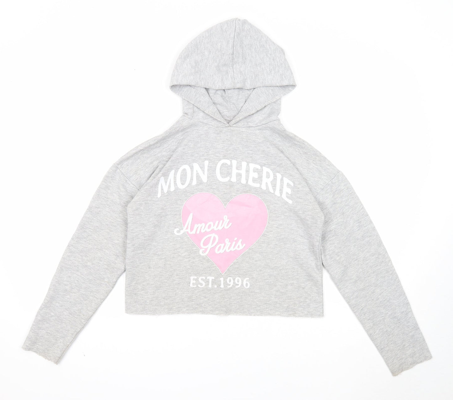 Candy Couture Girls Grey Cotton Pullover Hoodie Size 14 Years Pullover - Mon Cherie