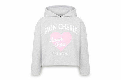Candy Couture Girls Grey Cotton Pullover Hoodie Size 14 Years Pullover - Mon Cherie