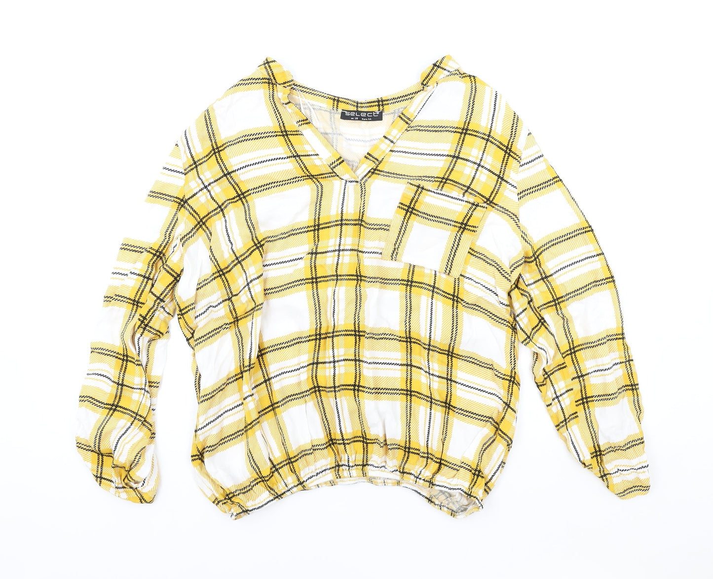 Womens UK Size 16 Select Yellow Basic Blouse